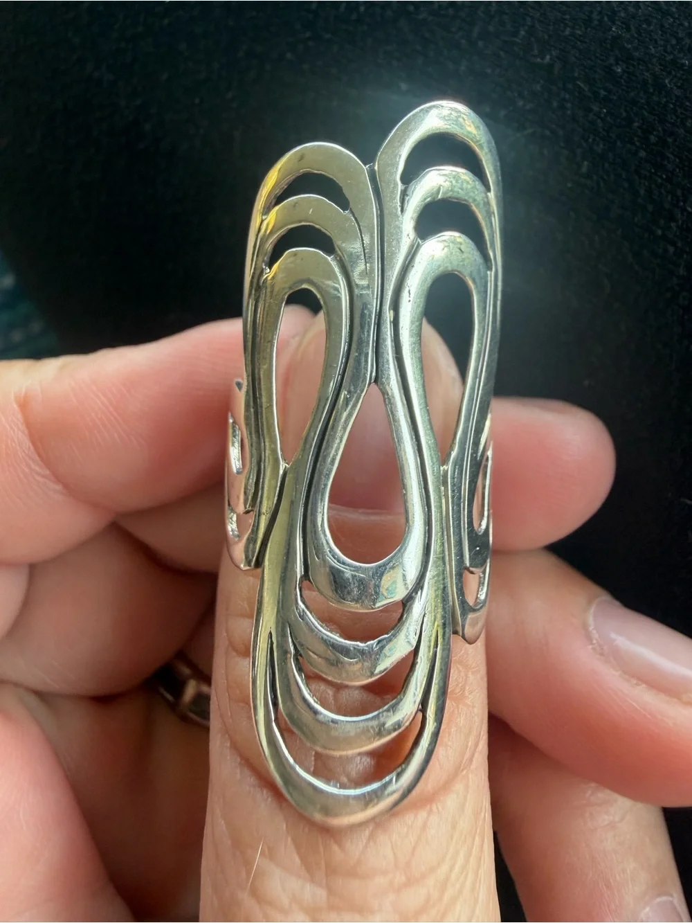 Silver Openwork Statement Ring - Contemporary Women’s Jewelry